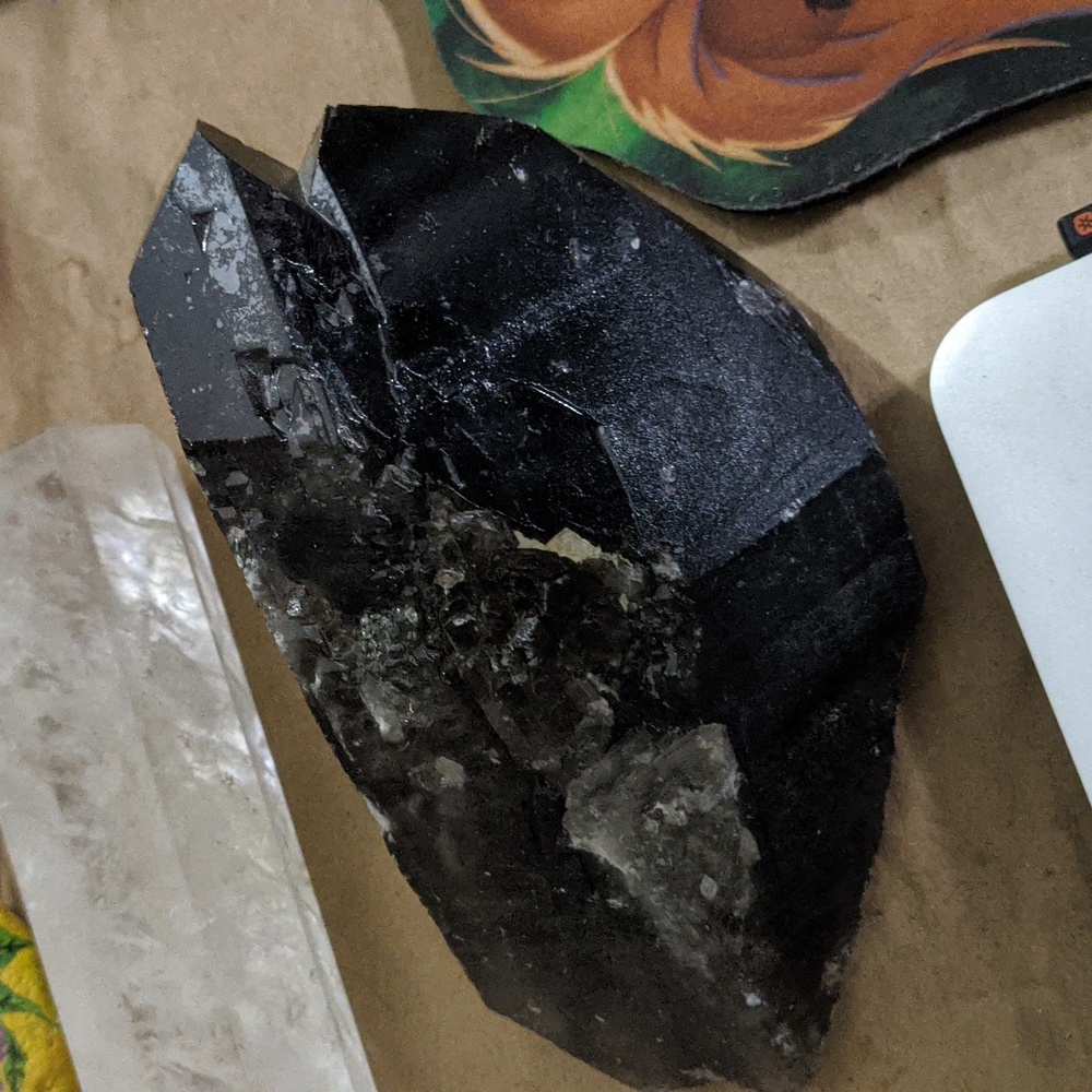 Big Black smokey Arkansas "Lemurian" quartz
